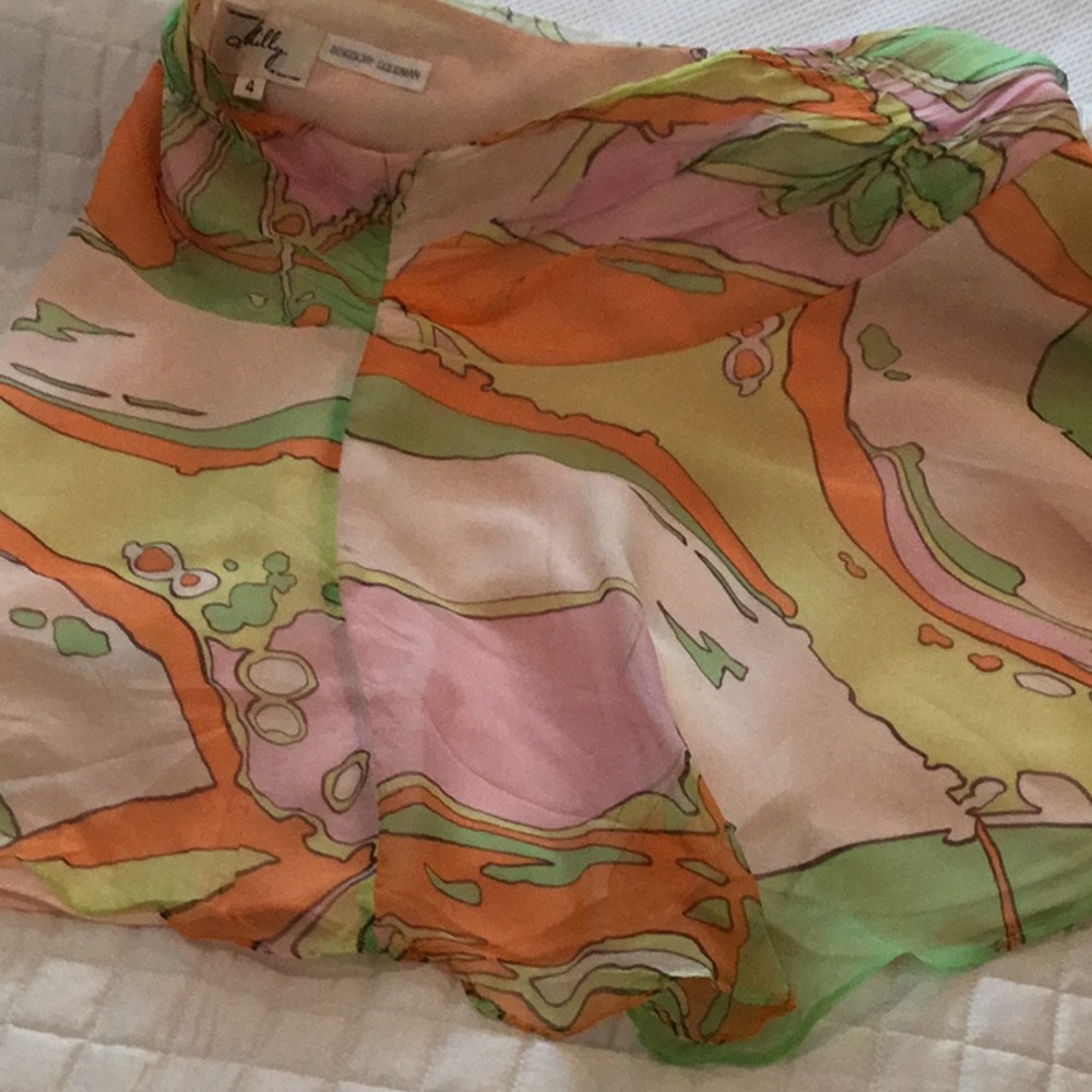 Milly silk floaty summer skirt